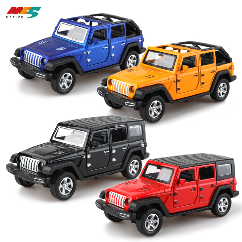 Kids Toys Jeep - รถจี๊ปแรงเลอร์ของเล่นแบบดึงหลัง รุ่นอัลลอยด์ 1:36 ของเล่นรถออฟโรดแบบดึงหลัง ของเล่นเด็กผู้ชายและเด็ก
