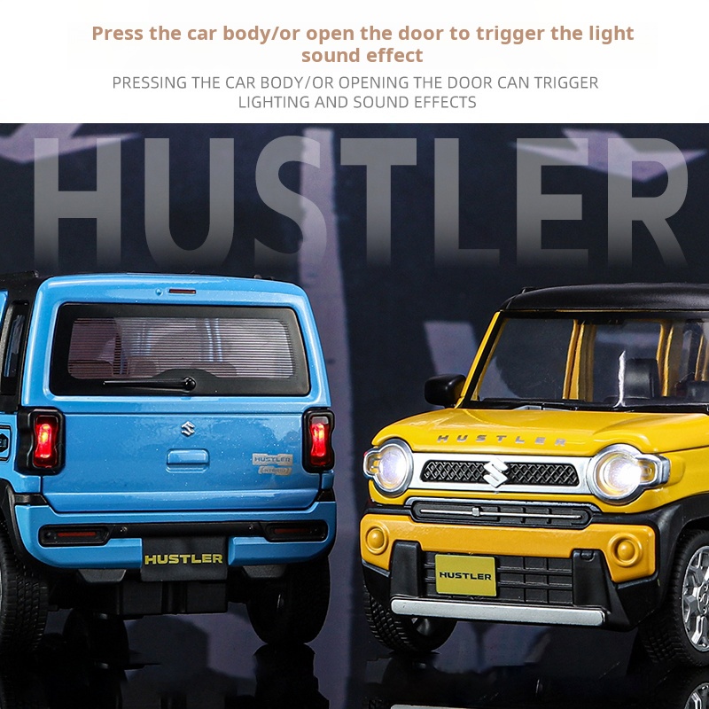 Kids Toys Jeep - 1:22 ซูซูกิ ฮัสท์เลอร์ รถออฟโรดจำลองอัลลอยด์ รุ่นจี๊ป ของตกแต่งโต๊ะทำงาน