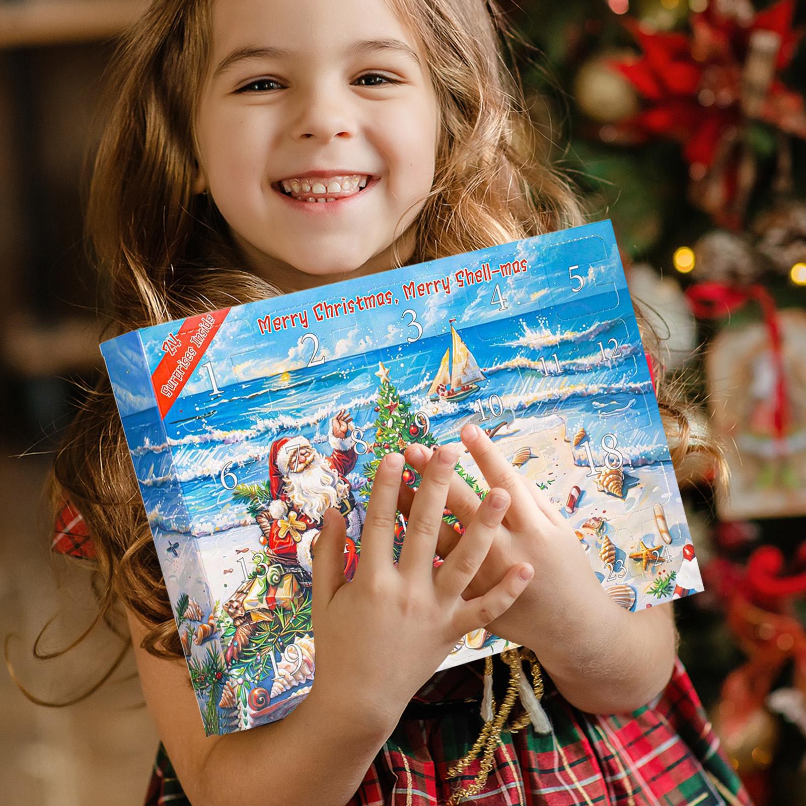 Kids Toys Christmas 2025 - ปฏิทินเปลือกหอย 2025 นับถอยหลัง 24 วันสู่วันคริสต์มาส ของเล่นเสริมการเรียนรู้