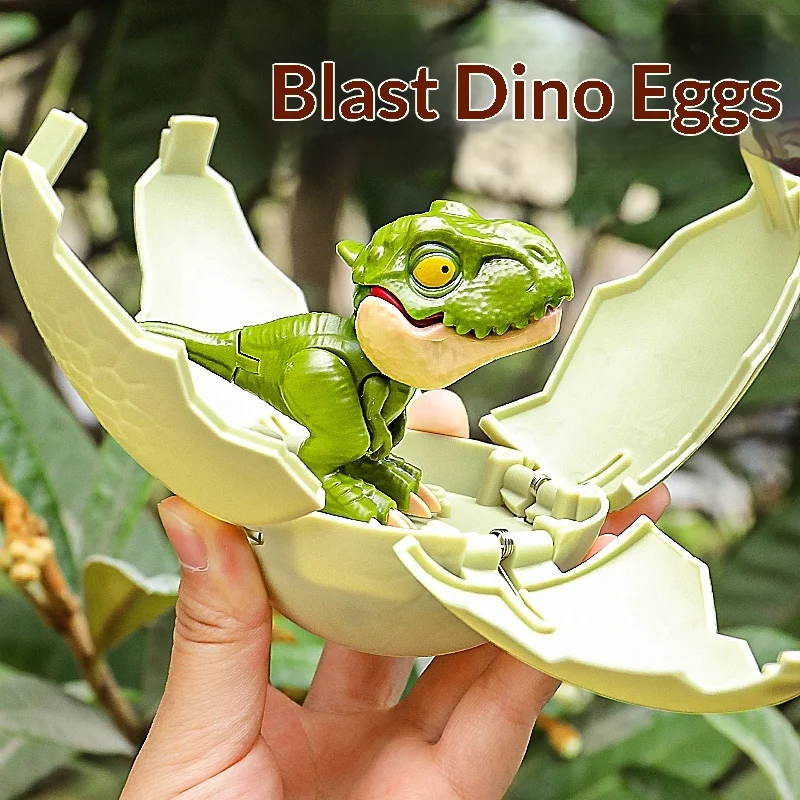 Kids Toys Dinosaur - ไข่ไดโนเสาร์เปลี่ยนรูปได้ กล่องสุ่ม ของเล่นกัดนิ้ว ทีเร็กซ์ โมเดลสัตว์จำลอง ของเล่นเซอร์ไพรส์สำหรับเด็ก