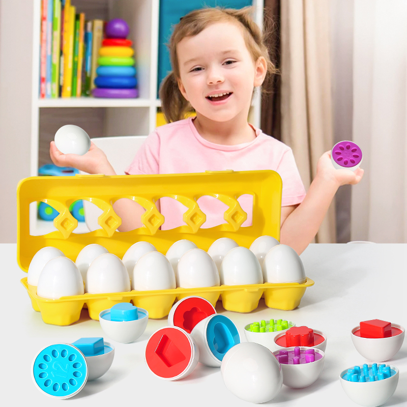 Kids Toys Dinosaur - ไข่สกรู 3D ปริศนา Montessori การเรียนรู้การศึกษาคณิตศาสตร์ของเล่นเด็กรูปร่าง Match