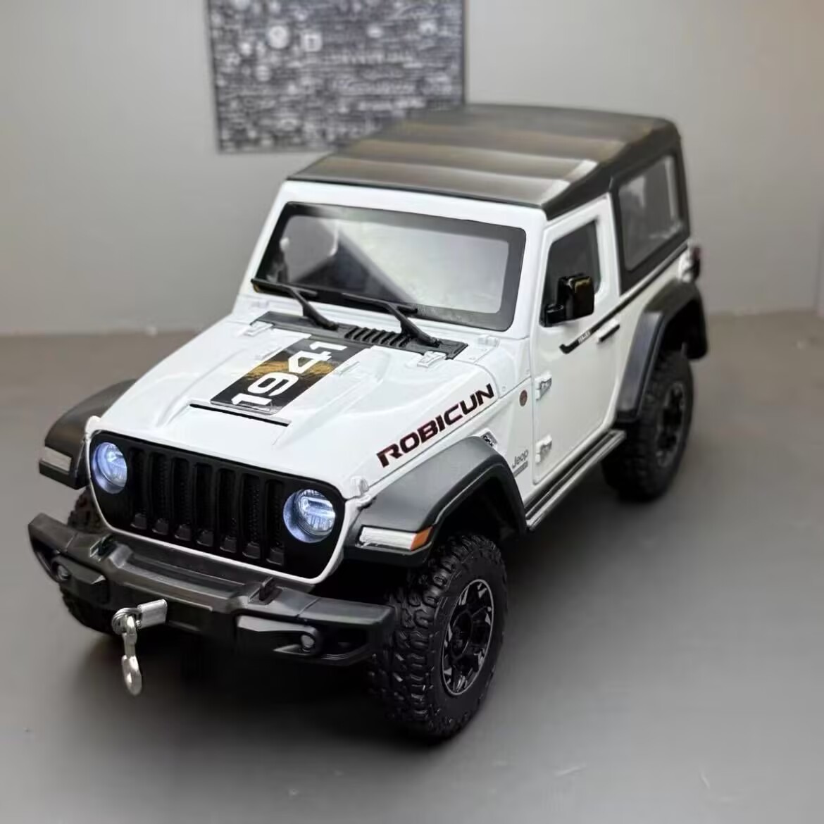 Kids Toys Jeep - 1:24รถจี๊ปWrangler Rubiconรถรุ่นDiecastsโลหะรถออฟโรดรุ่นจําลองเสียงและแสงของเล่นเด็กของขวัญ