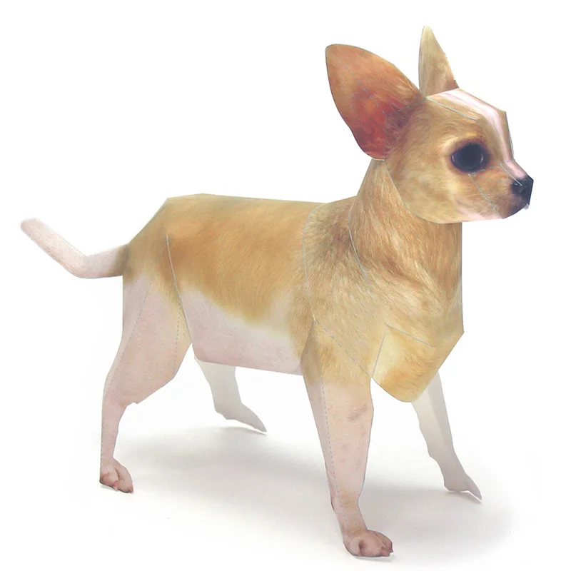 Kids Toys Dog - Chihuahua สุนัข Origami Art สัตว์เลี้ยงกระดาษรุ่นสัตว์ที่สมจริง Mini