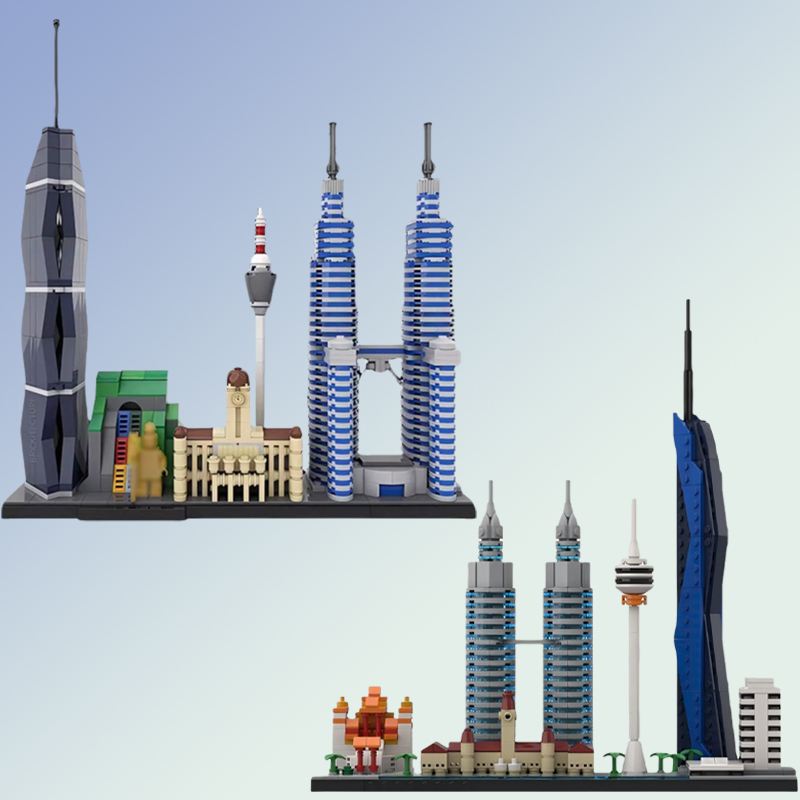 Kids Toys Malaysia - ตัวต่ออาคารเมืองมาเลเซีย โมเดลสกายไลน์กัวลาลัมเปอร์ ของเล่นประกอบสำหรับเด็ก ของขวัญวันเกิด
