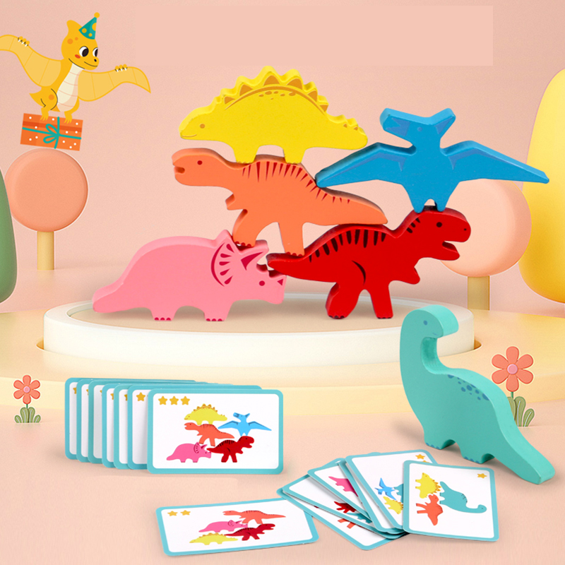 ไม้บล็อกของเล่นเด็กสัตว์ไดโนเส - Kids Toys Dinosaur บทวิจารณ์และราคา