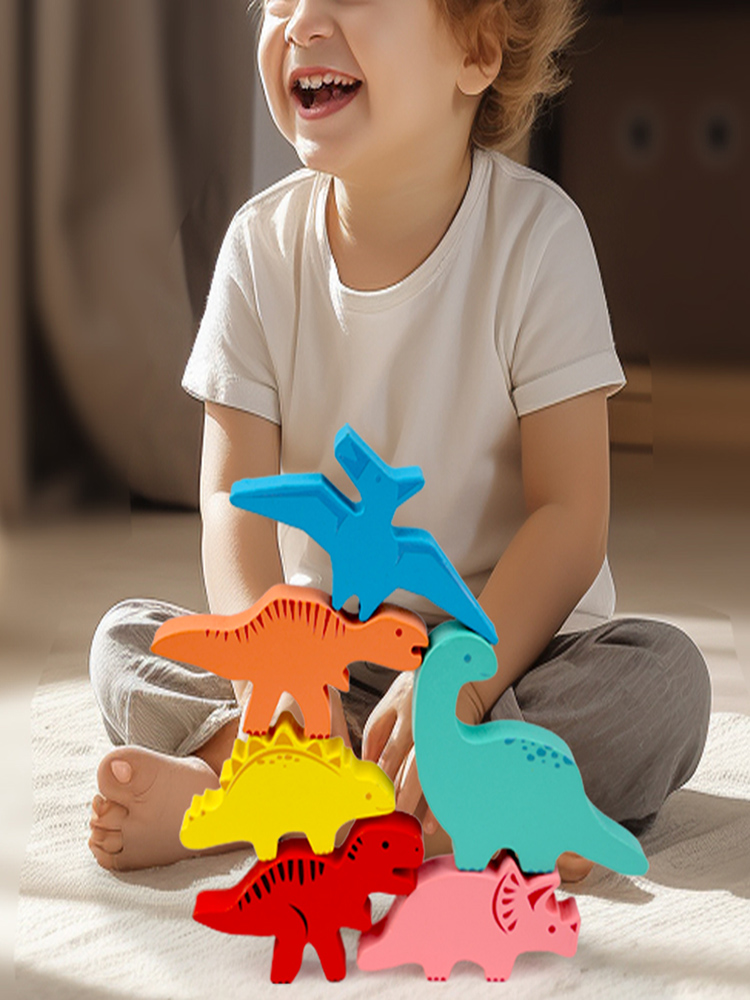 ไม้บล็อกของเล่นเด็กสัตว์ไดโนเส - Kids Toys Dinosaur บทวิจารณ์และราคา