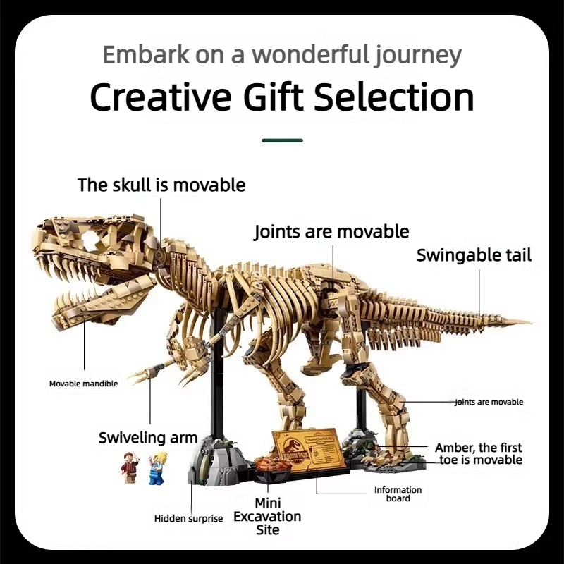 บล็อกตัวต่อฟอสซิลไดโนเสาร์ 314 - Kids Toys Dinosaur บทวิจารณ์และราคา