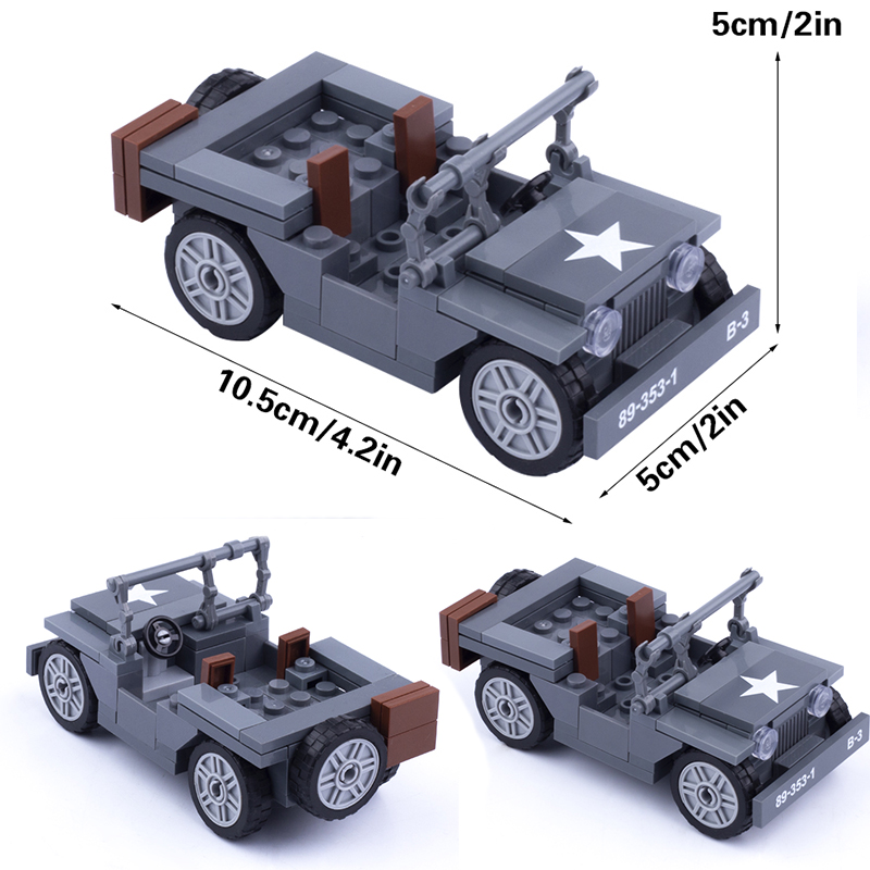 MOC WW2ทหาร US ตัวเลขวิลลี่ Je - Kids Toys Jeep บทวิจารณ์และราคา