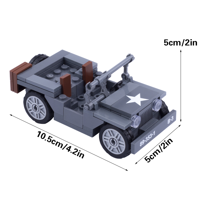 MOC WW2ทหาร US ตัวเลขวิลลี่ Je - Kids Toys Jeep บทวิจารณ์และราคา