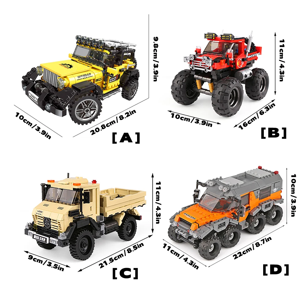 DIY รถบรรทุก Building Block ชุ - Kids Toys Jeep บทวิจารณ์และราคา