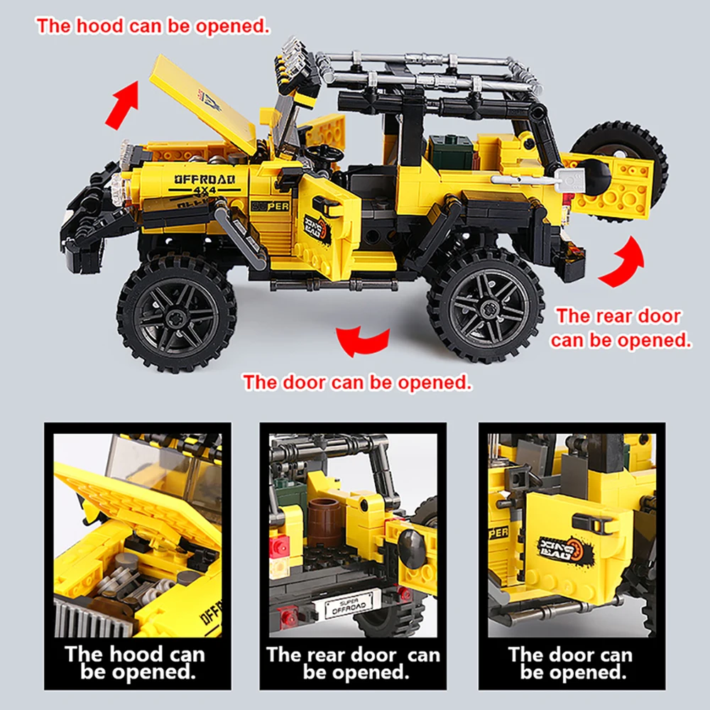 DIY รถบรรทุก Building Block ชุ - Kids Toys Jeep บทวิจารณ์และราคา