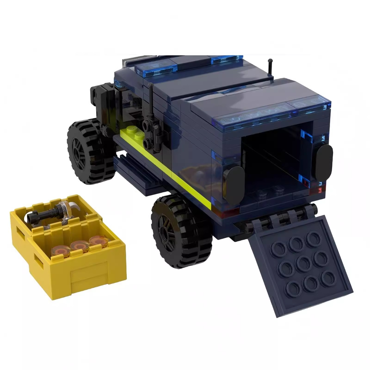 รถตำรวจอเนกประสงค์ MOC แบบ SUV - Kids Toys Jeep บทวิจารณ์และราคา